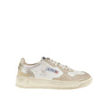 Beige Leather Sneakers