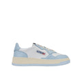 Blue Leather Low Top Sneakers
