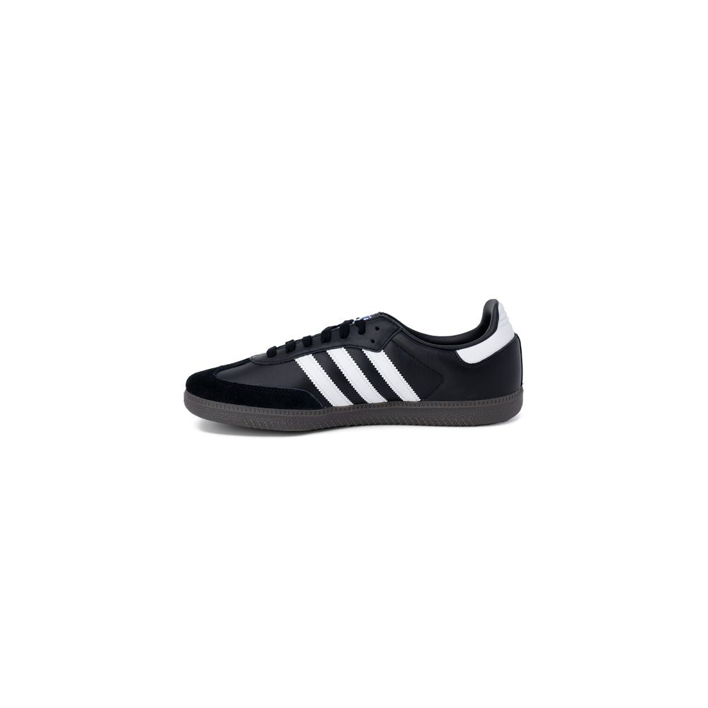 Black Leather Low Top Sneakers