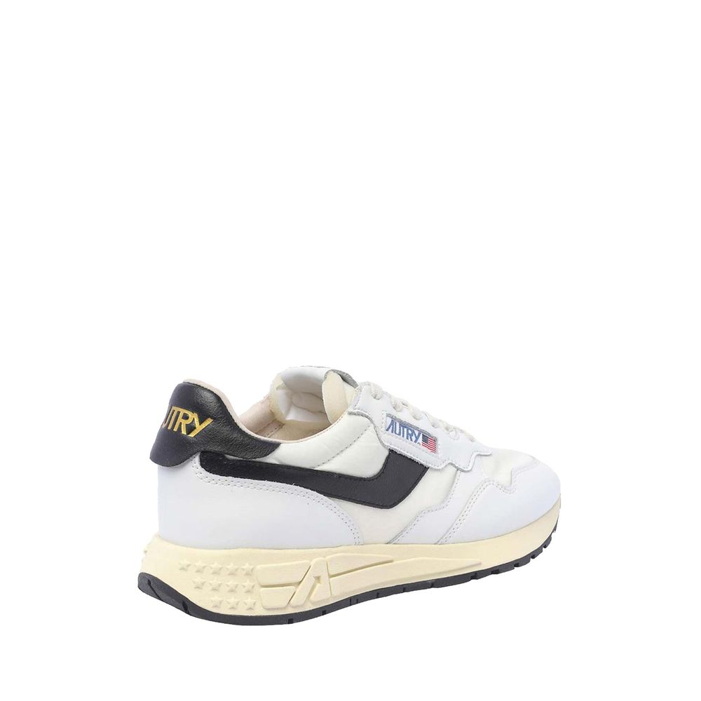 White Leather Low Top Sneakers
