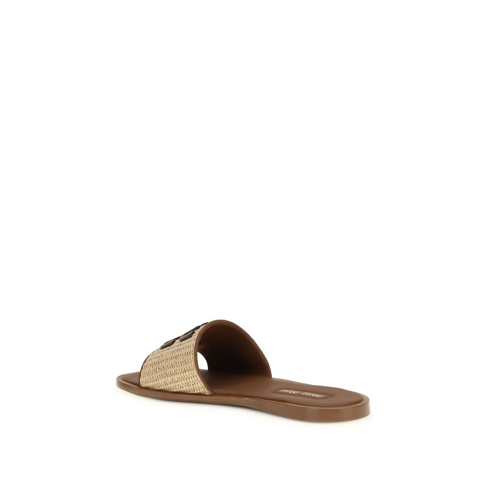 Beige Nylon Slippers