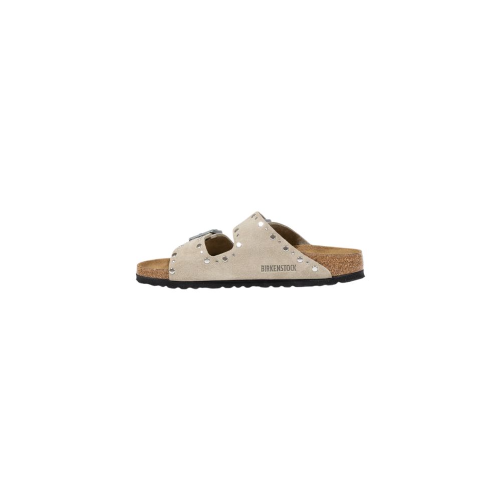 Gray Leather Sandals