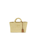 Beige Viscose Shoulder Bag