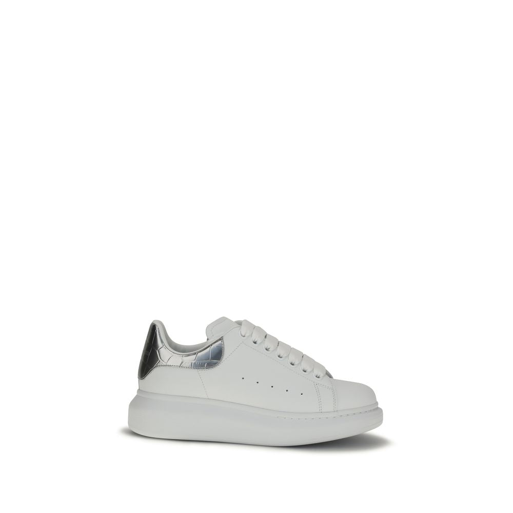 White Calf Leather Bos Taurus Platform Sneakers