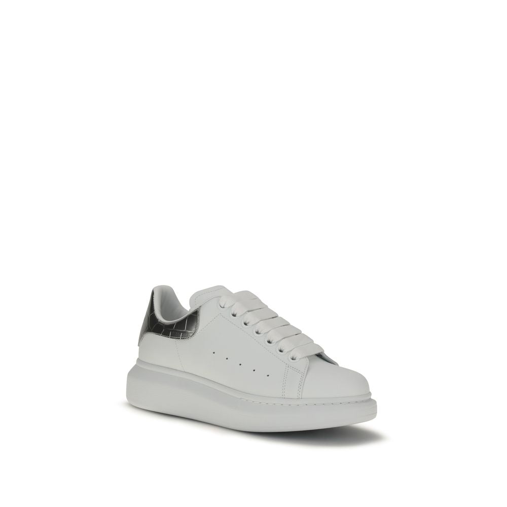 White Calf Leather Bos Taurus Platform Sneakers