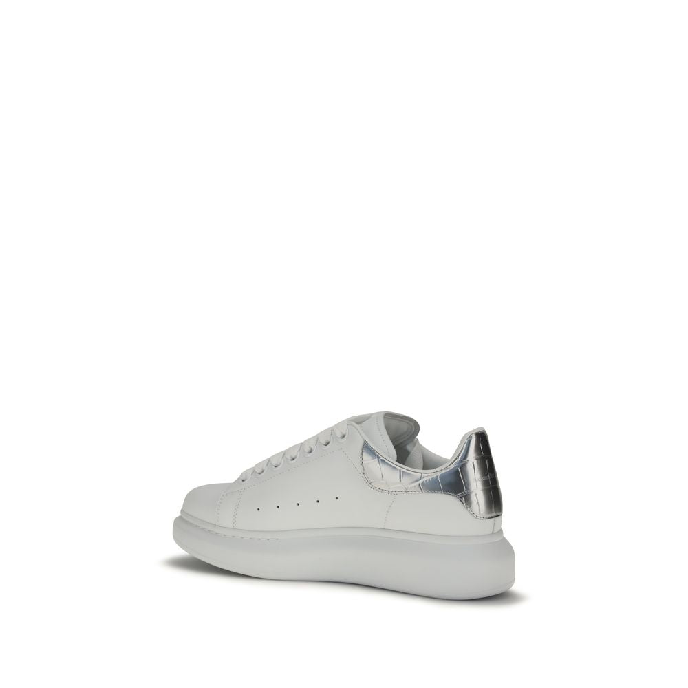 White Calf Leather Bos Taurus Platform Sneakers