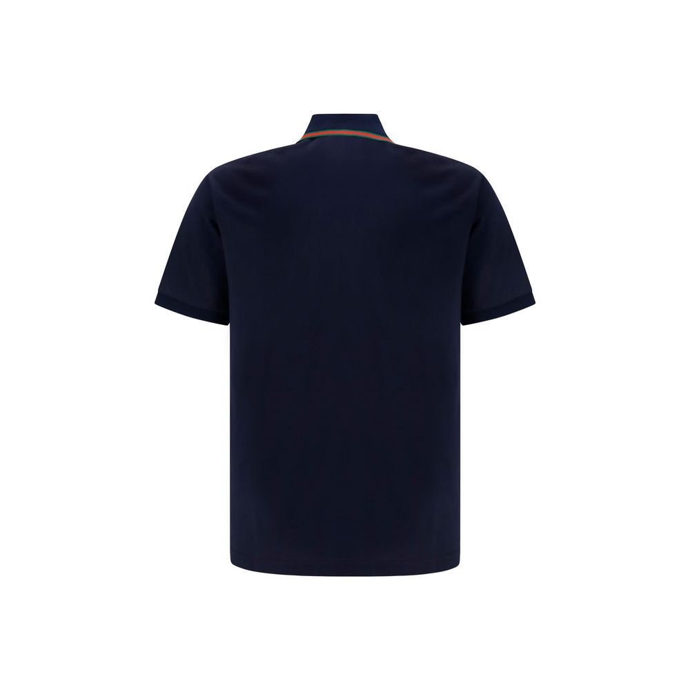 Blue Cotton Polo Shirt