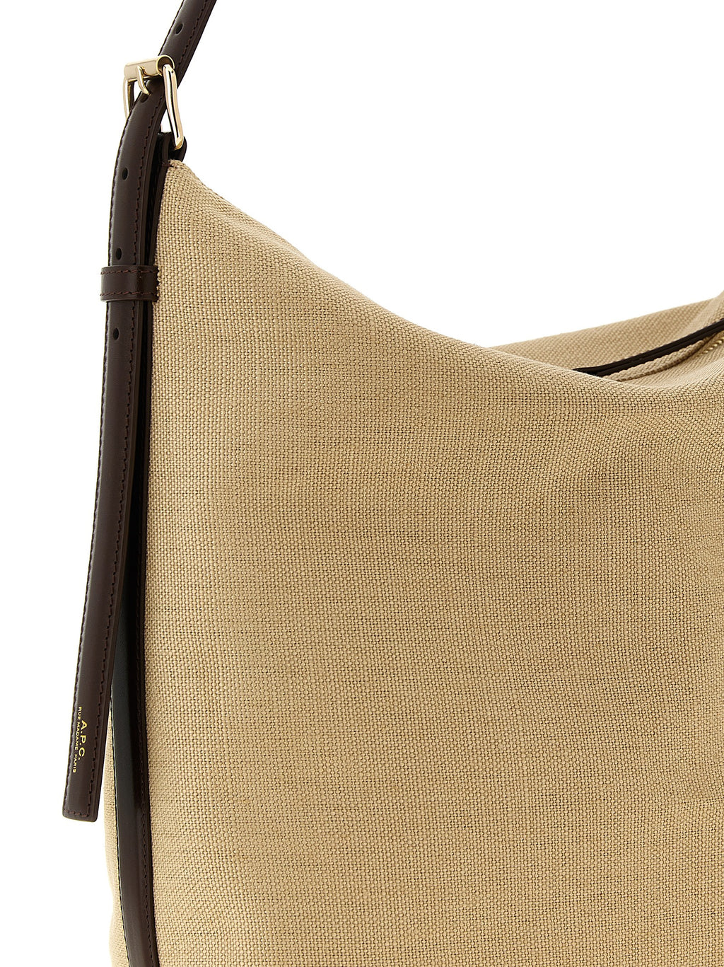 Beige Cotton Shoulder Bag