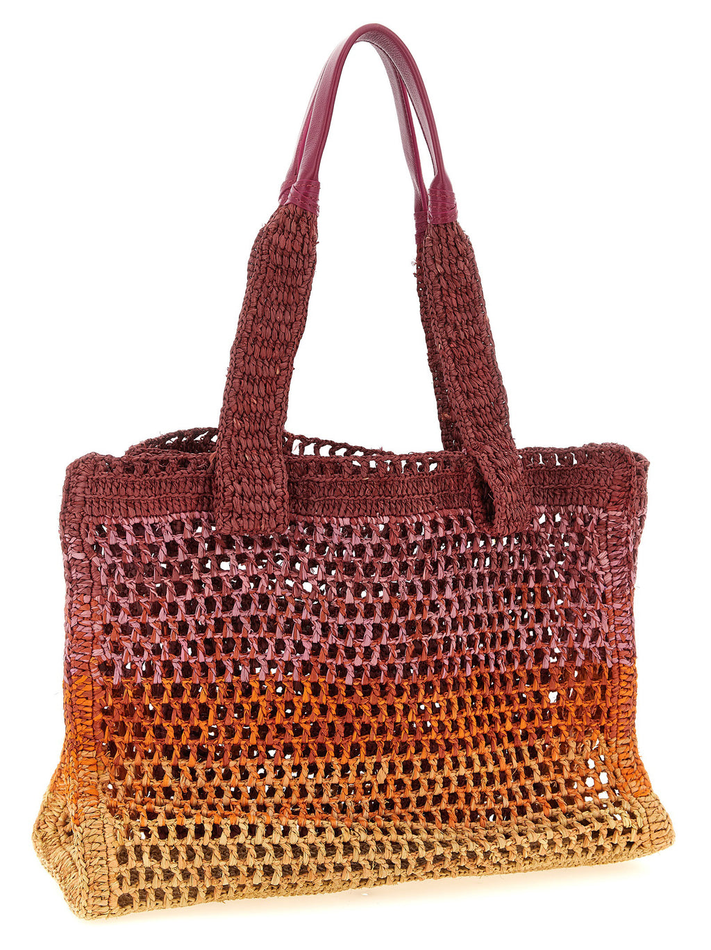 Multicolor Raffia Tote Bag