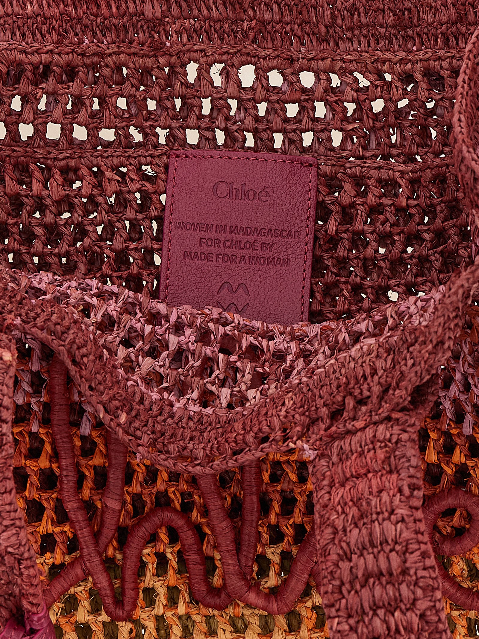 Multicolor Raffia Tote Bag