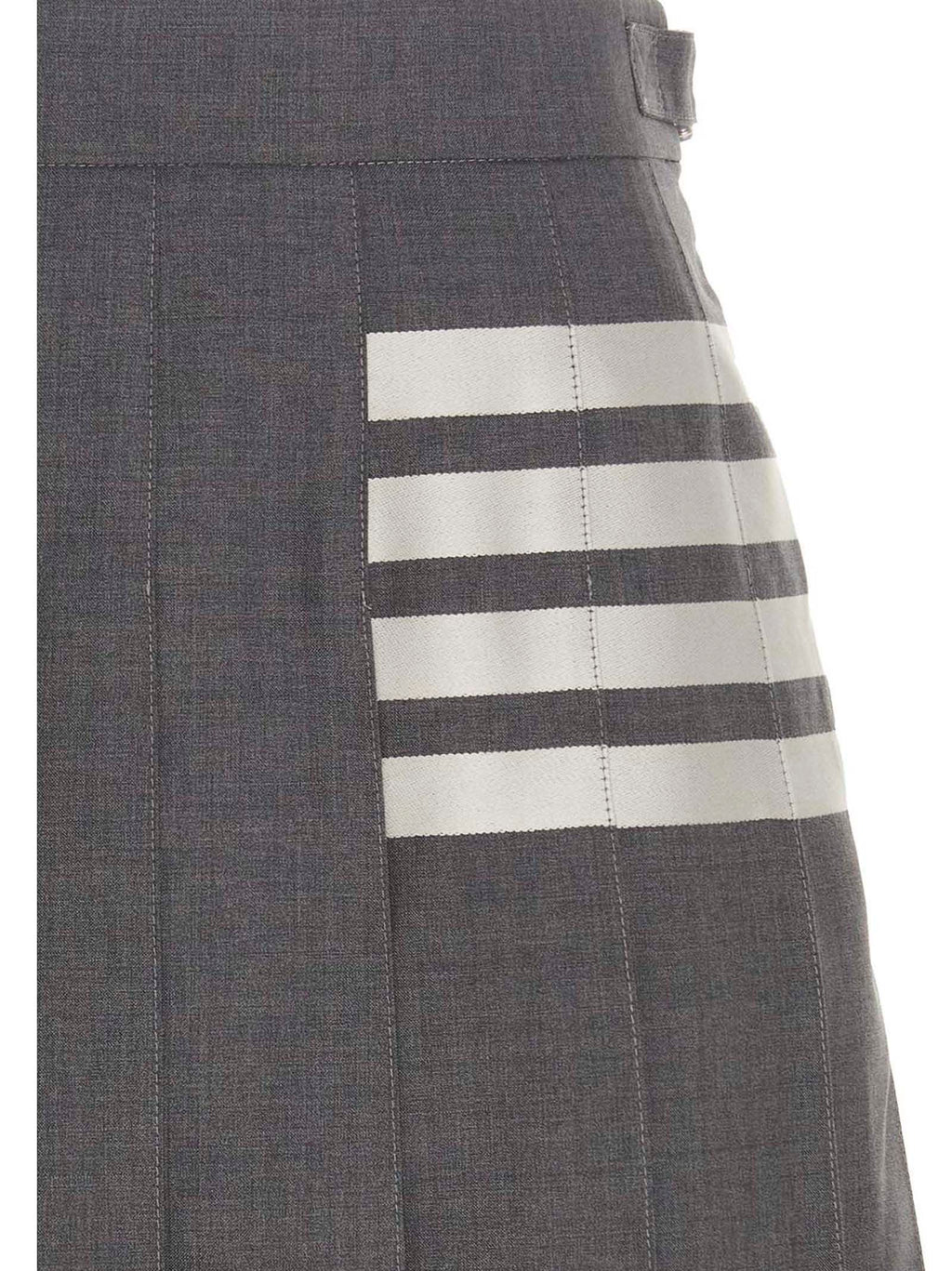 Gray Wool Long Skirt
