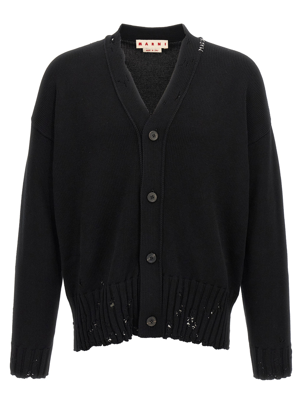 Black Cotton Cardigan