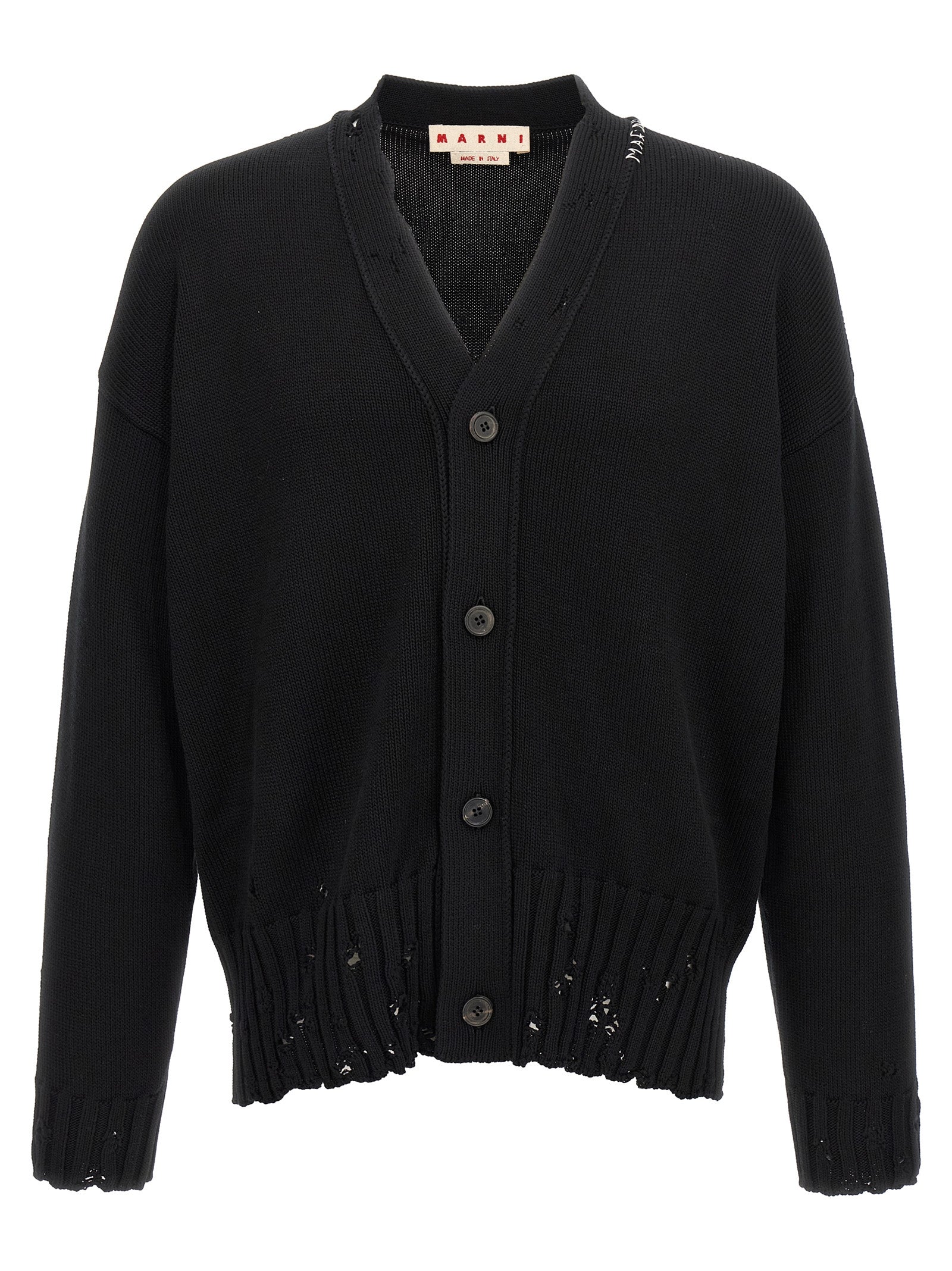 Black Cotton Cardigan