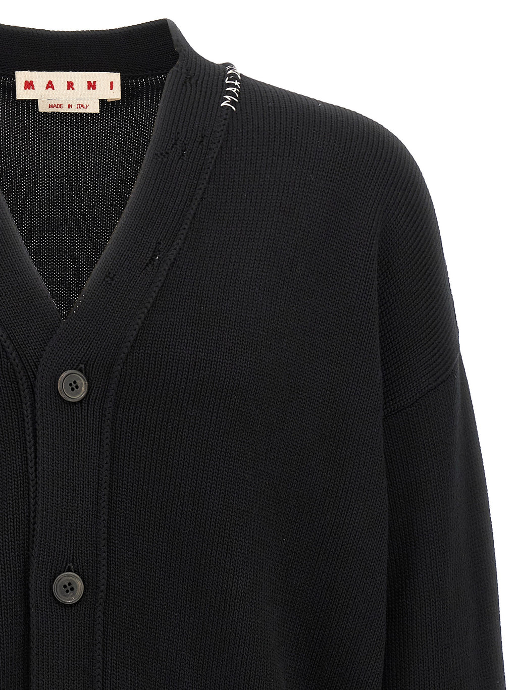 Black Cotton Cardigan