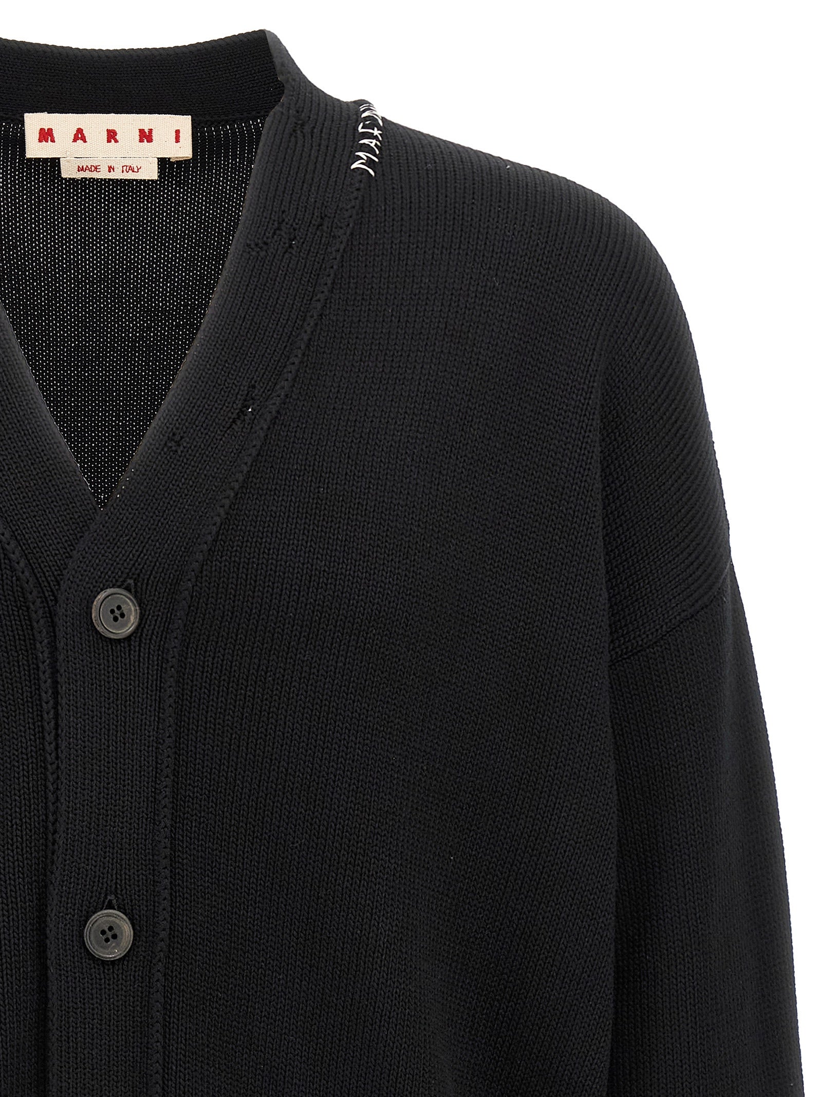 Black Cotton Cardigan