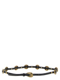 Black Calfskin Thin Belt