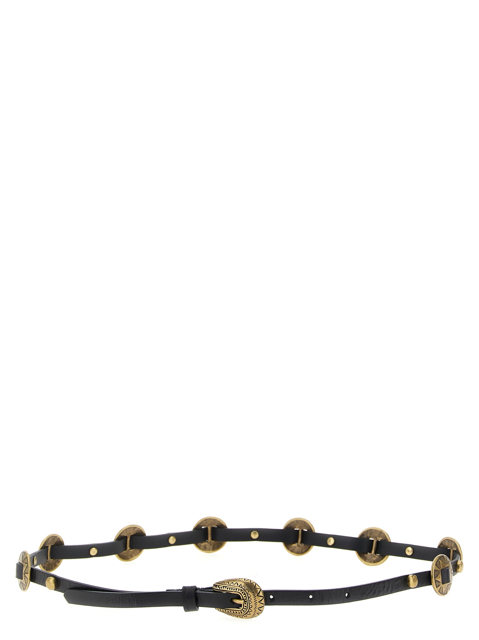 Black Calfskin Thin Belt