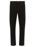 Black Cotton Straight-Leg Jeans