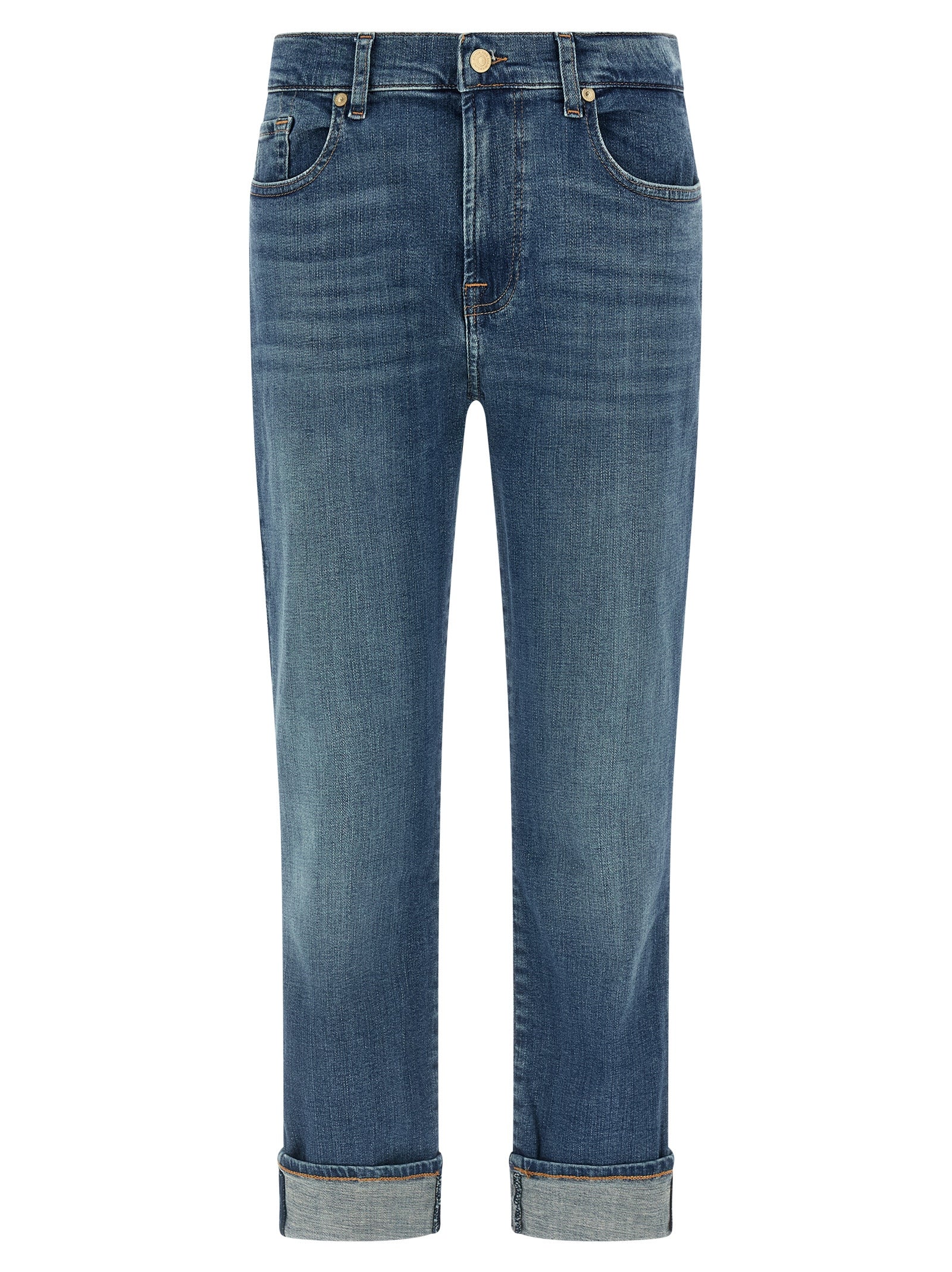 Blue Cotton Relaxed Fit Jeans