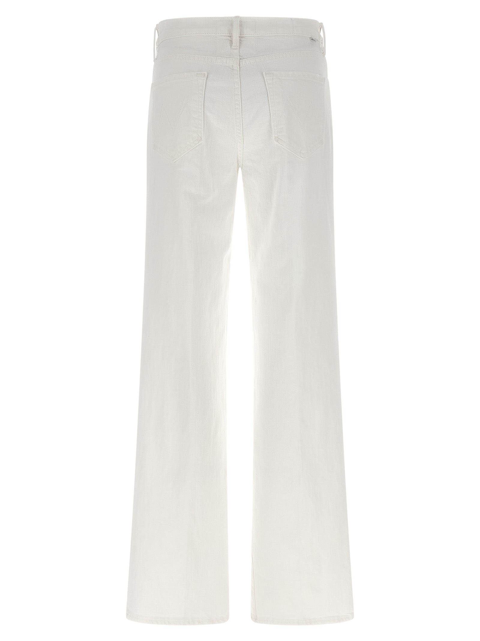 White Cotton Flared Jeans