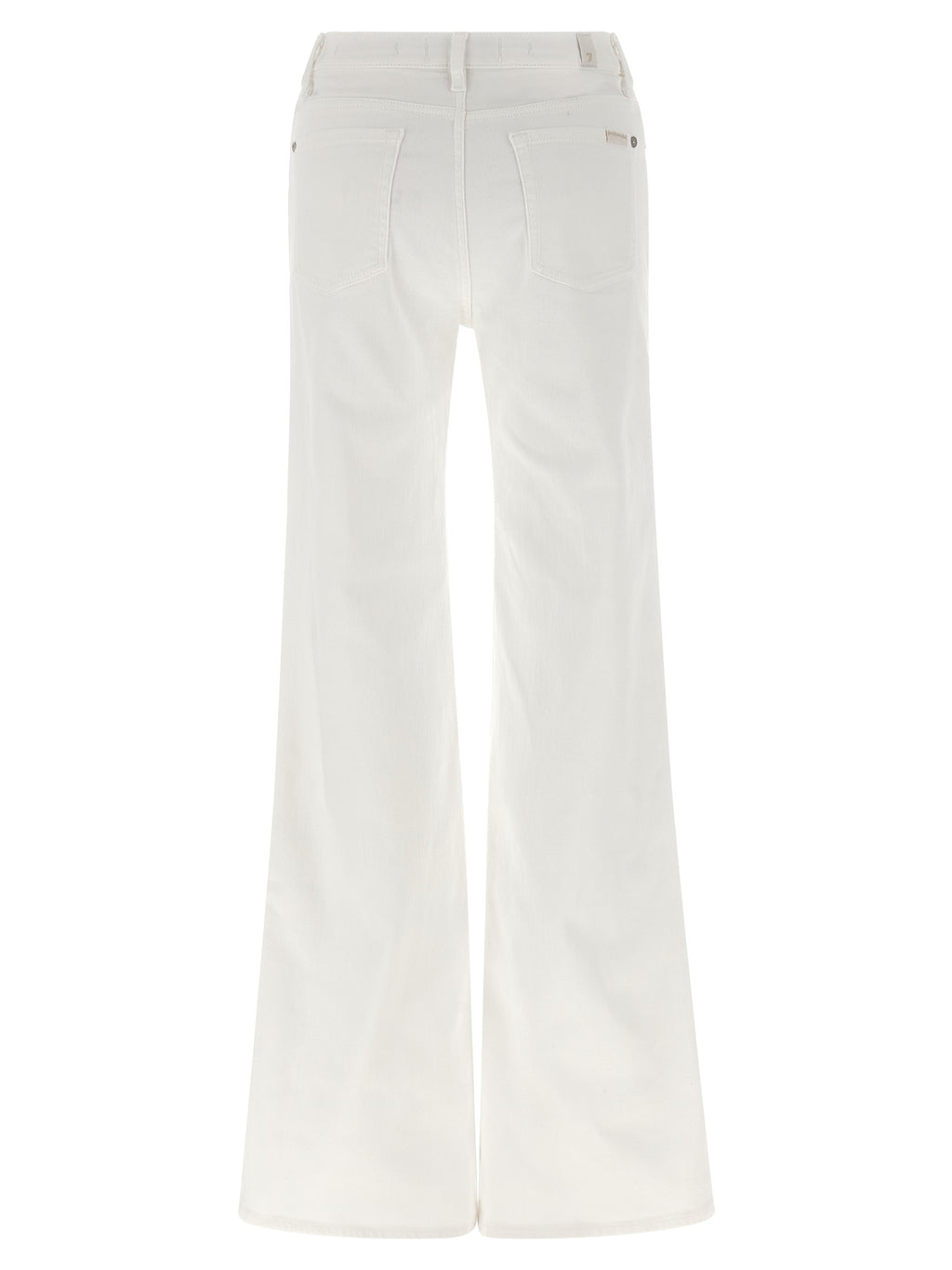 White Cotton Flared Jeans