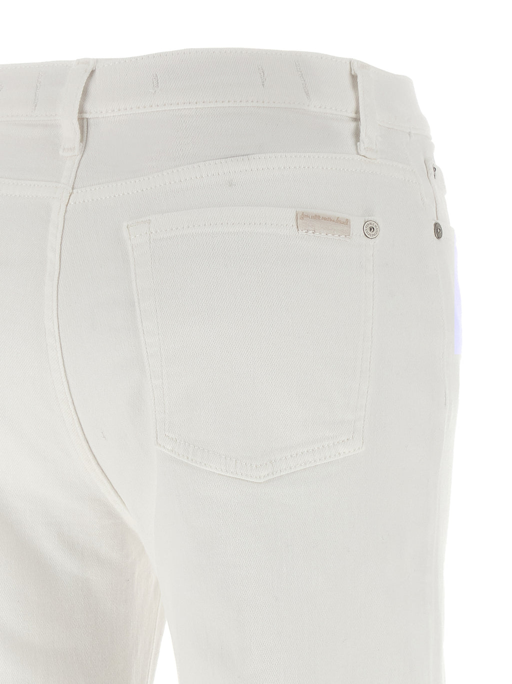 White Cotton Flared Jeans