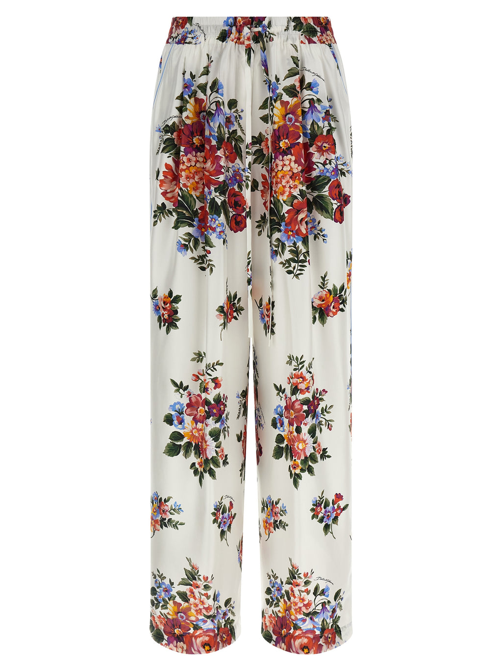 Multicolor Silk Casual Pants