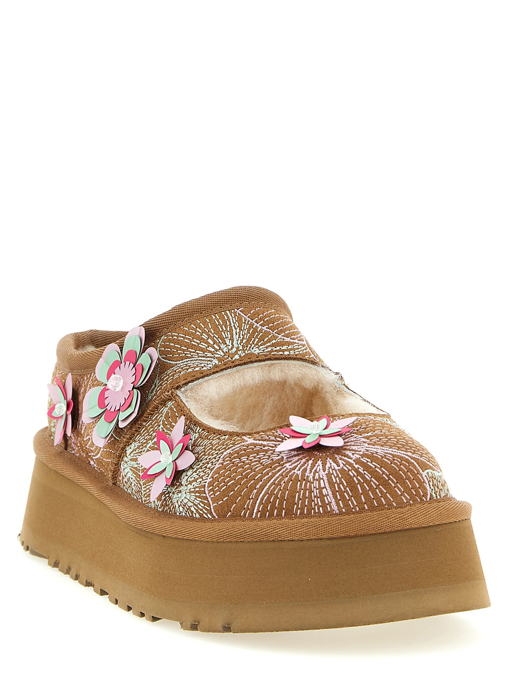 Multicolor Leather Flats