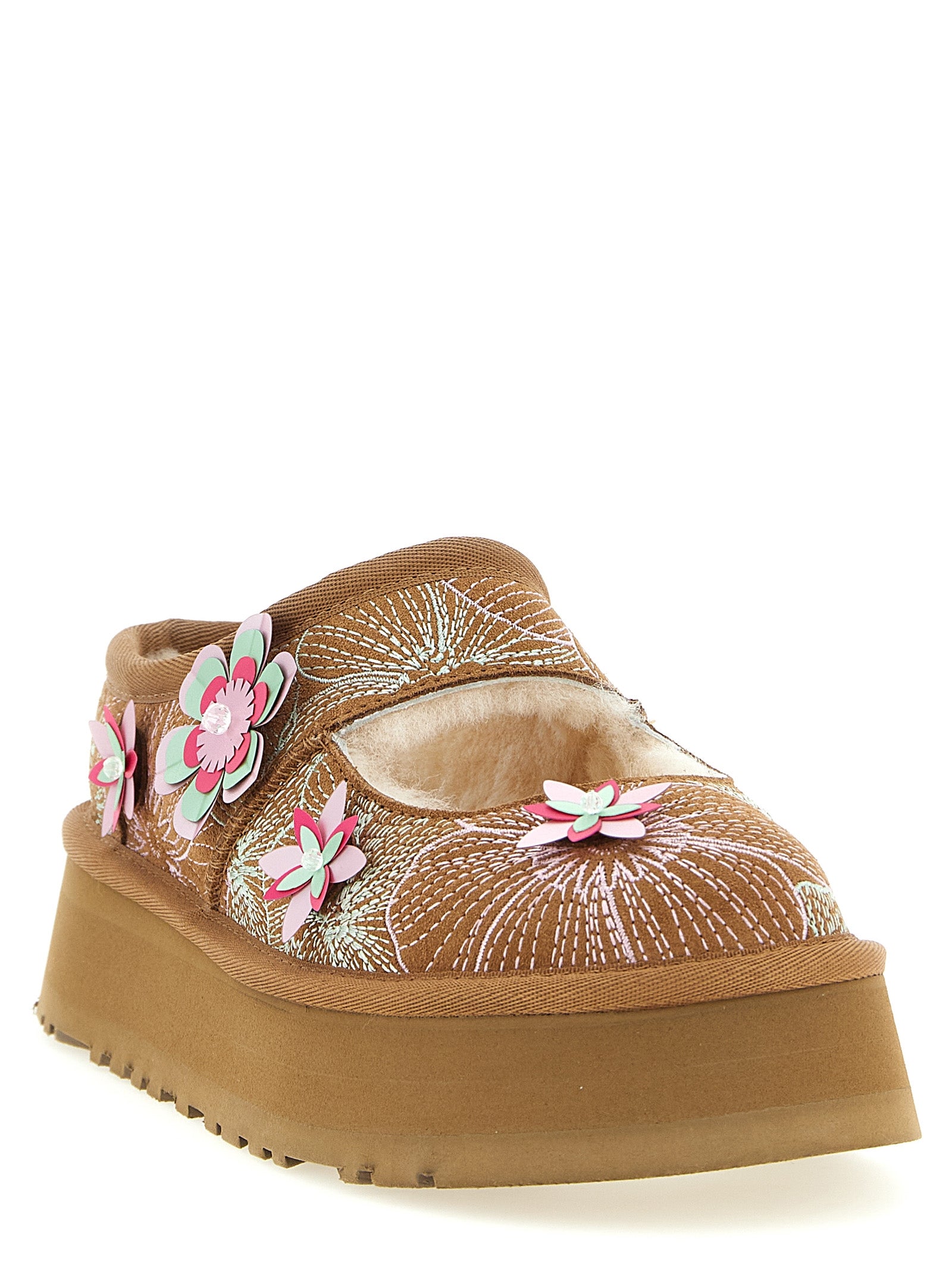 Multicolor Leather Flats