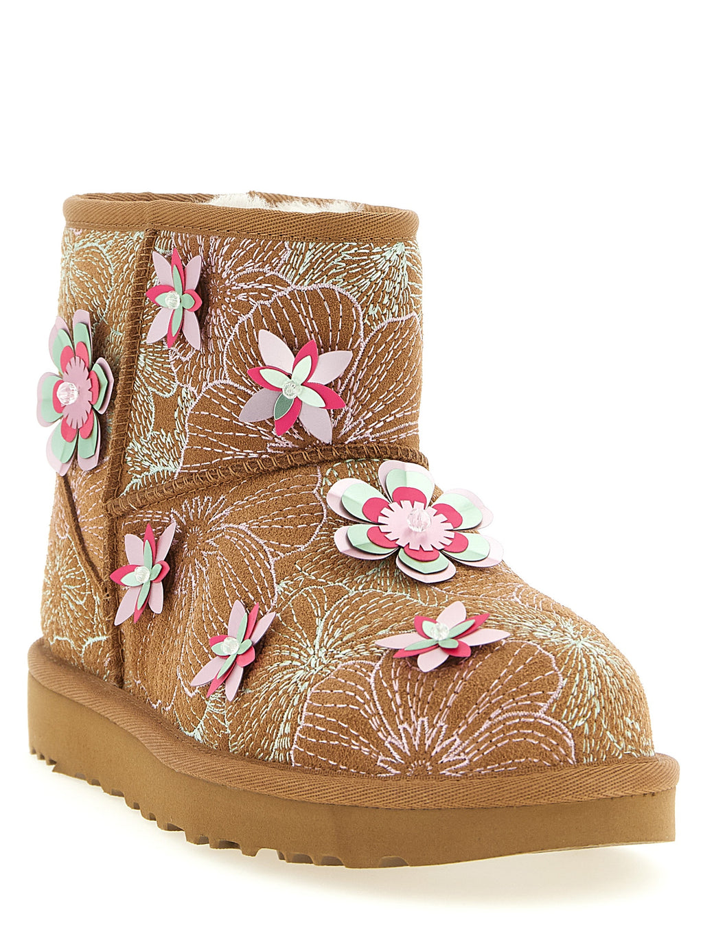 Multicolor Leather Ankle Boots