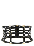 Black Polyethylene High-Waist Belt