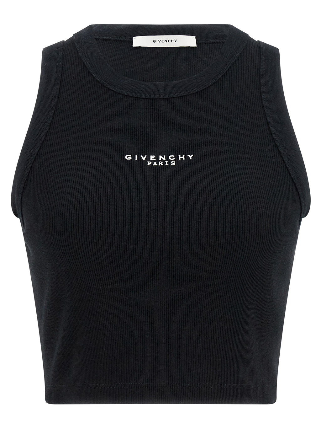 Black Cotton Sleeveles T-Shirt
