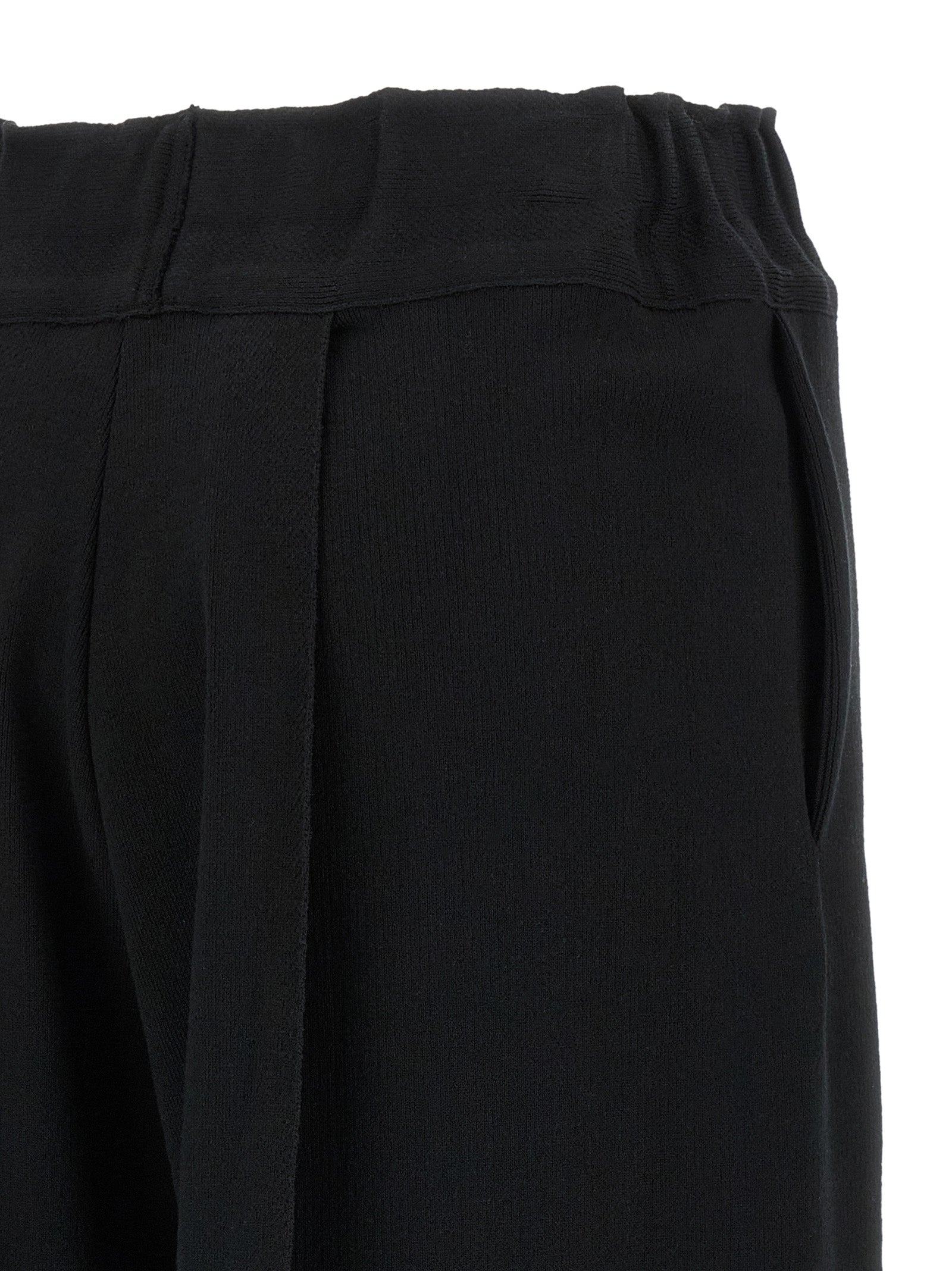 Black Cotton Casual Pants