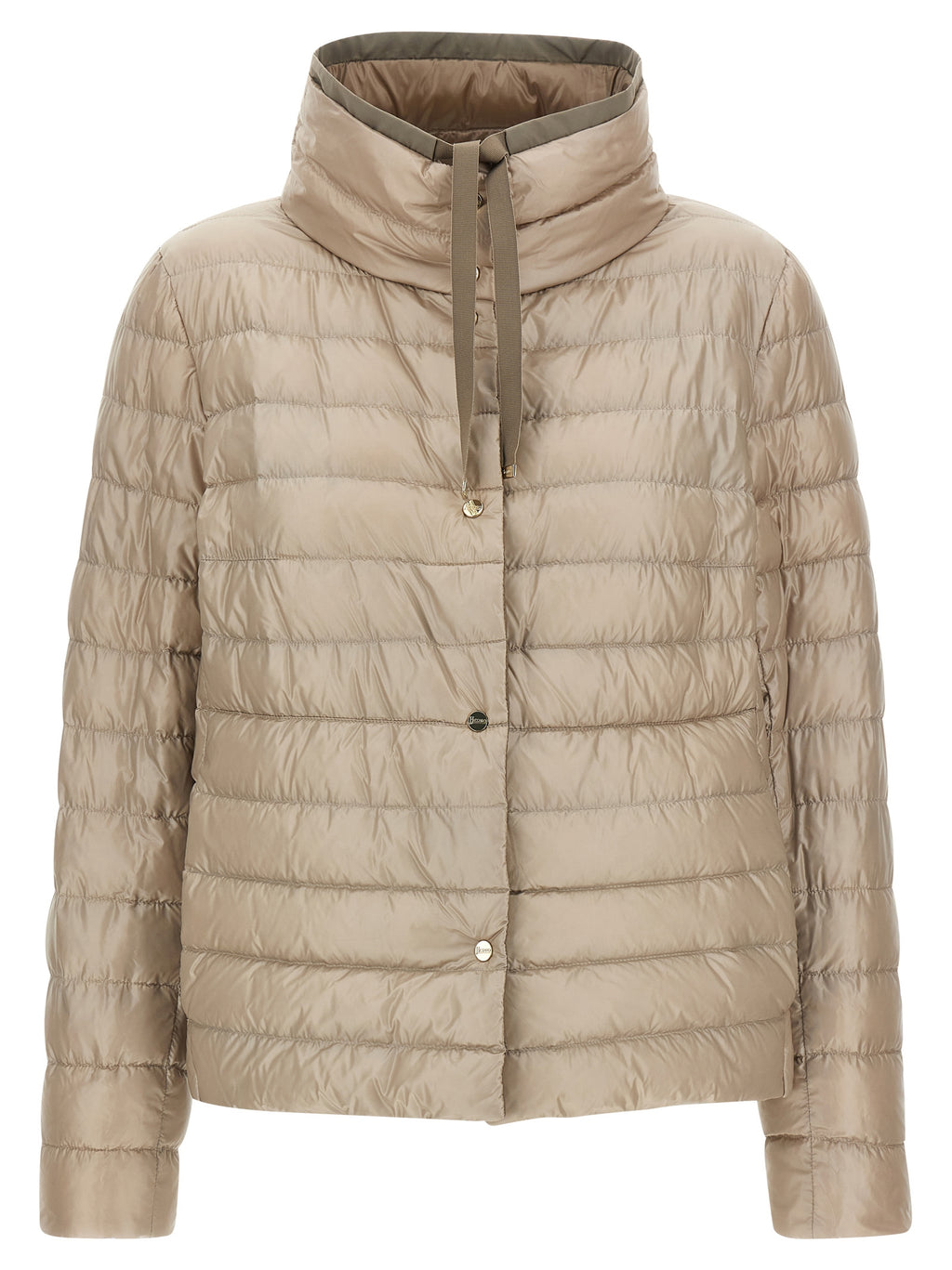 Brown Polyamide Full-Length Jacket