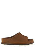 Brown Leather Slides