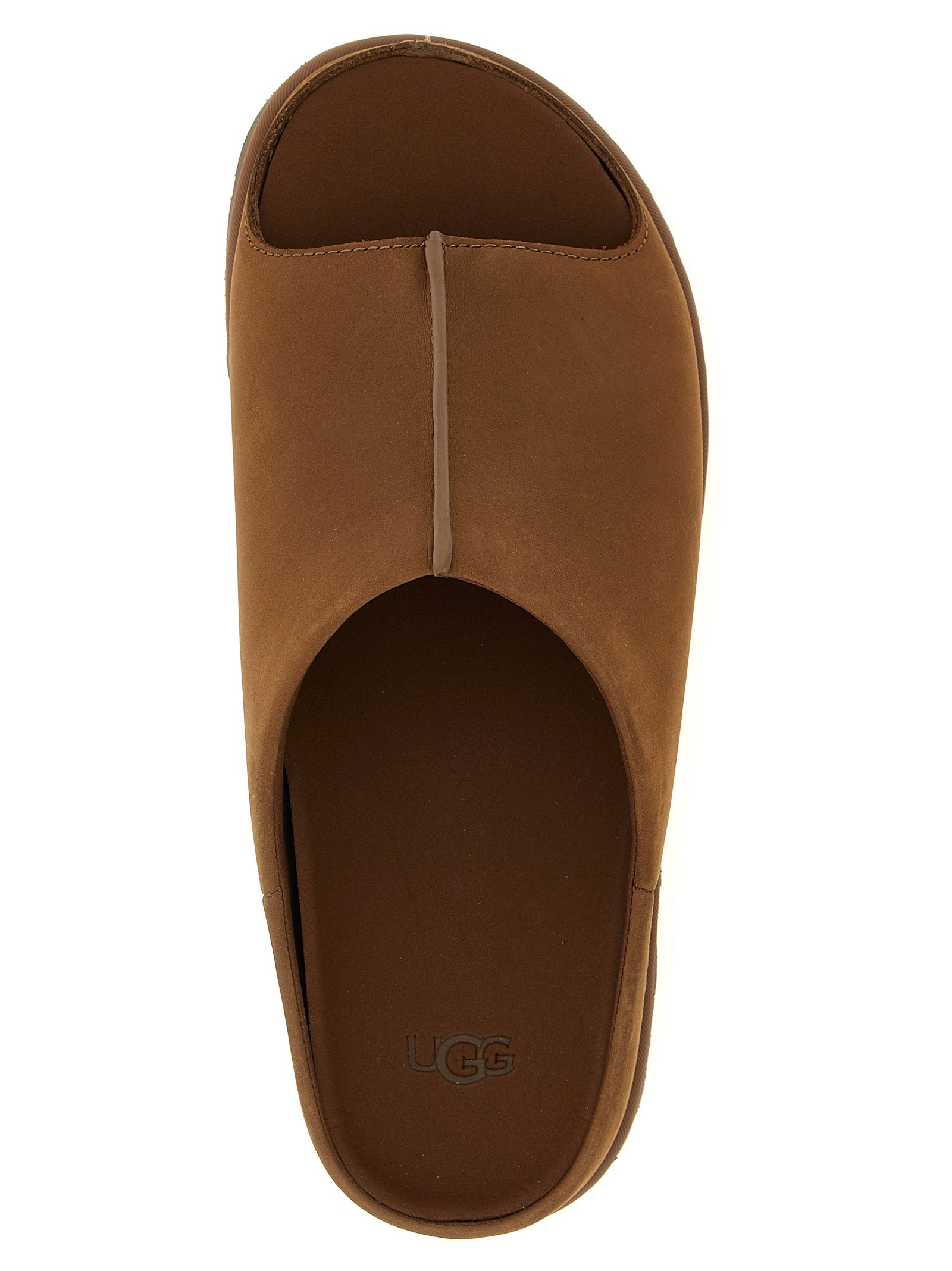 Brown Leather Slides