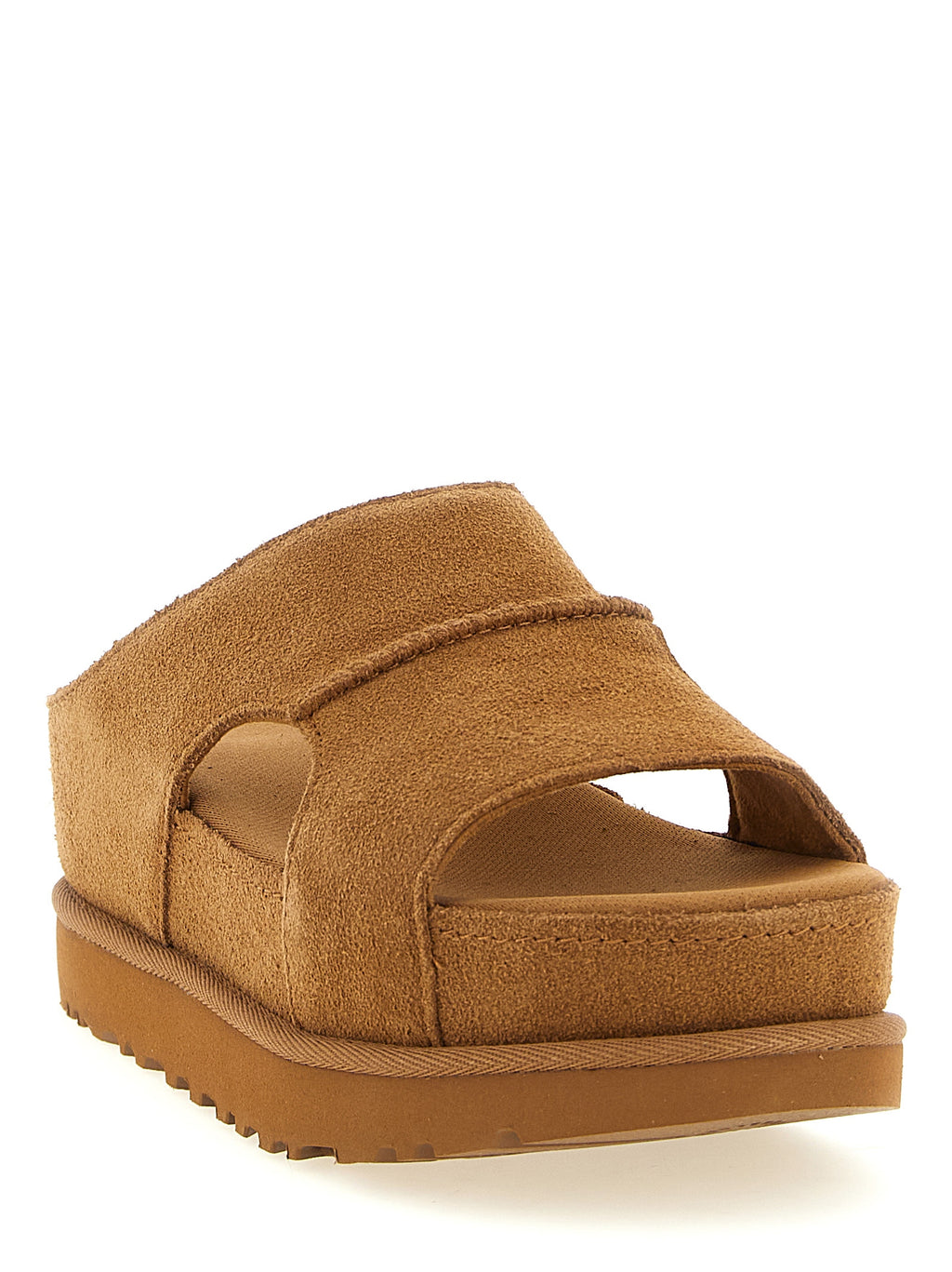 Brown Leather Slides