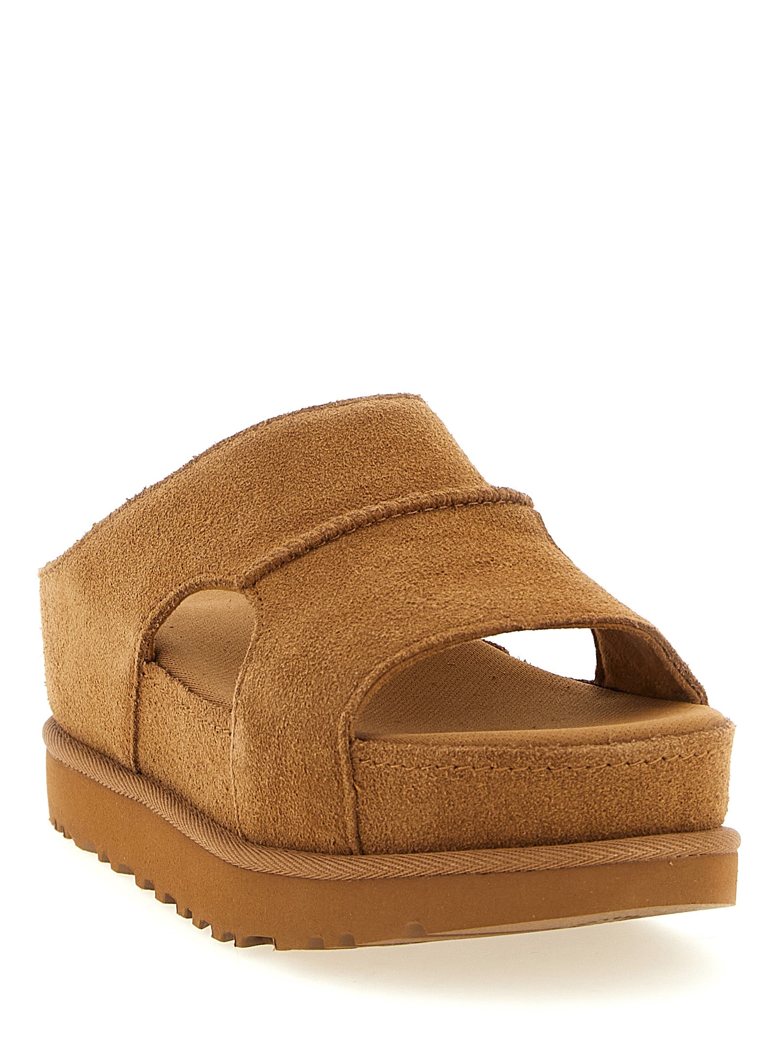 Brown Leather Slides