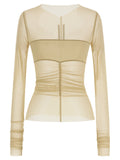 Beige Nylon Shirt