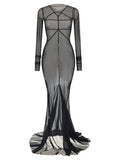 Black Nylon Long Dress