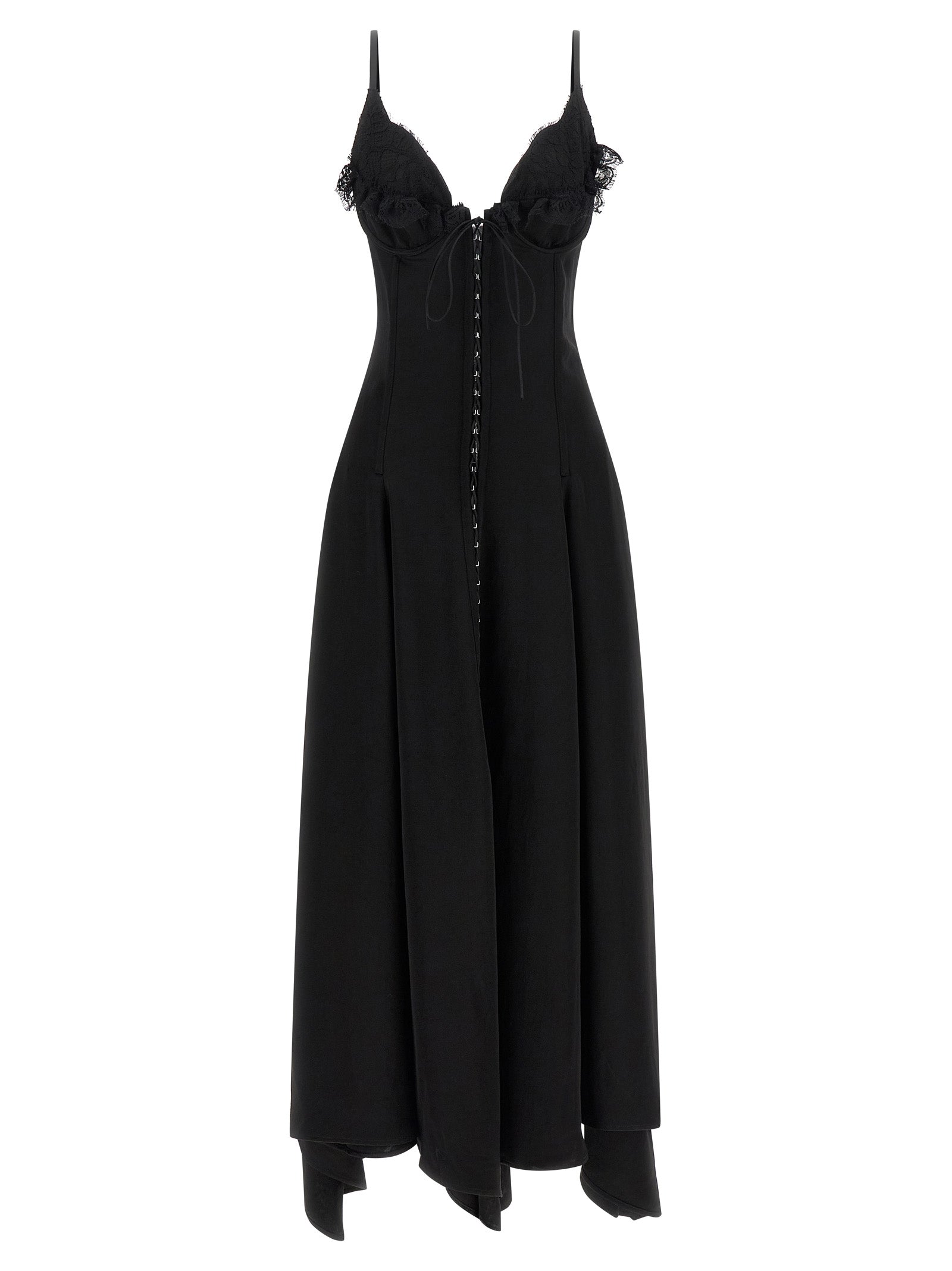 Black Acetate Long Dress