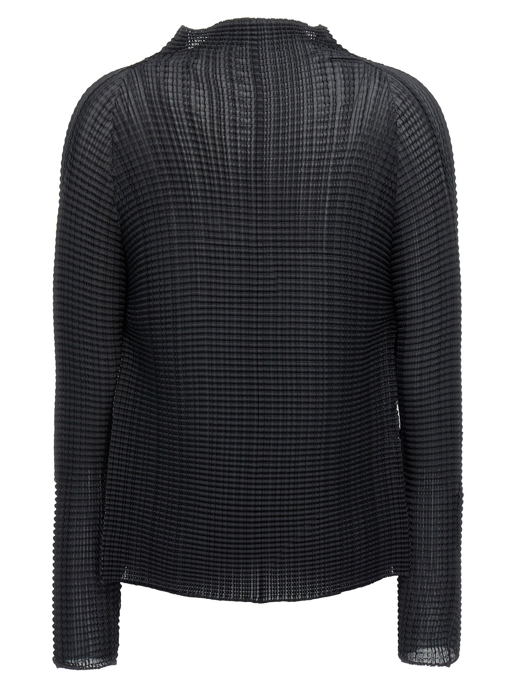 Black Polyester Cardigan
