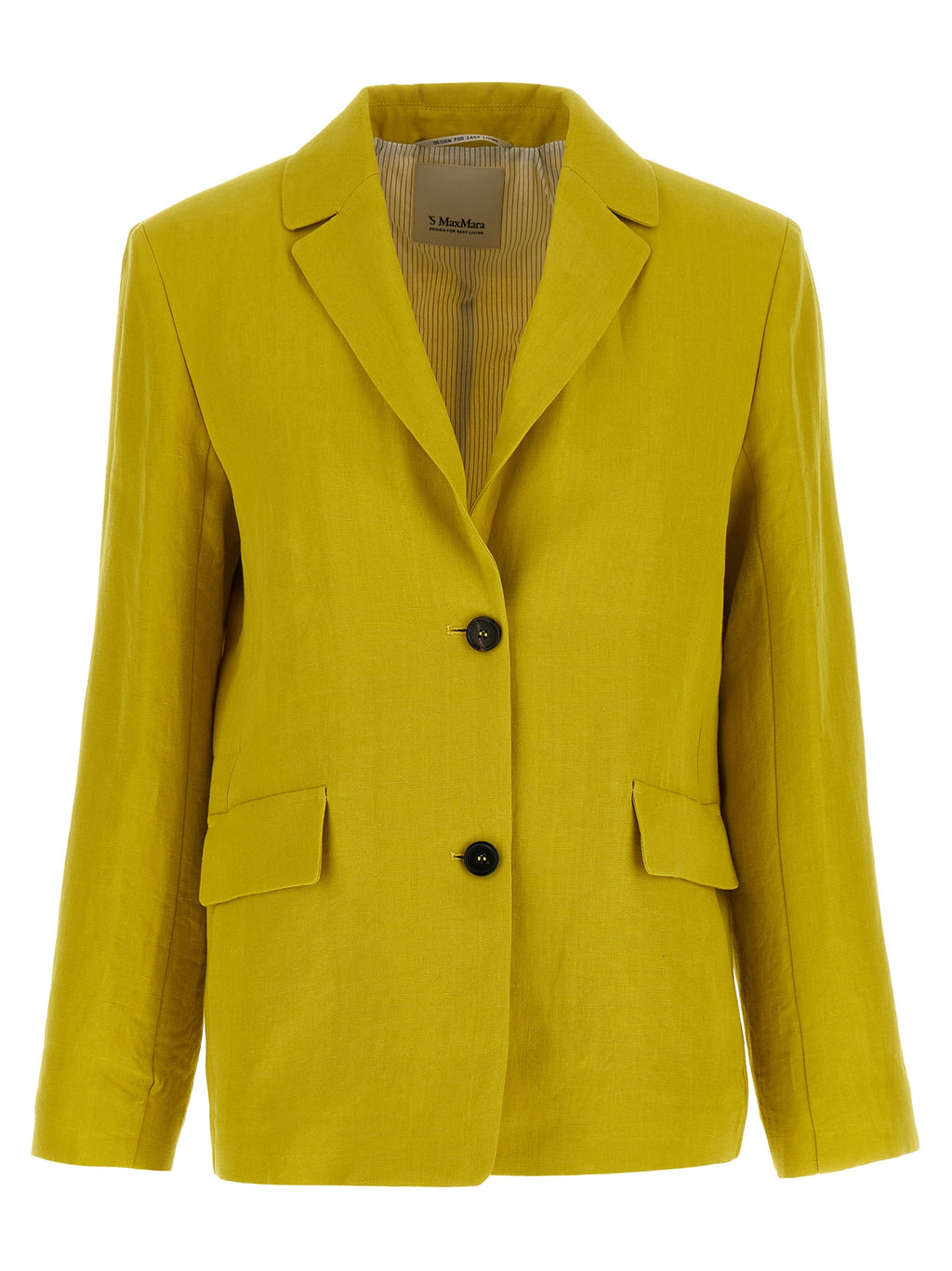 Bicolor Linen Blazer