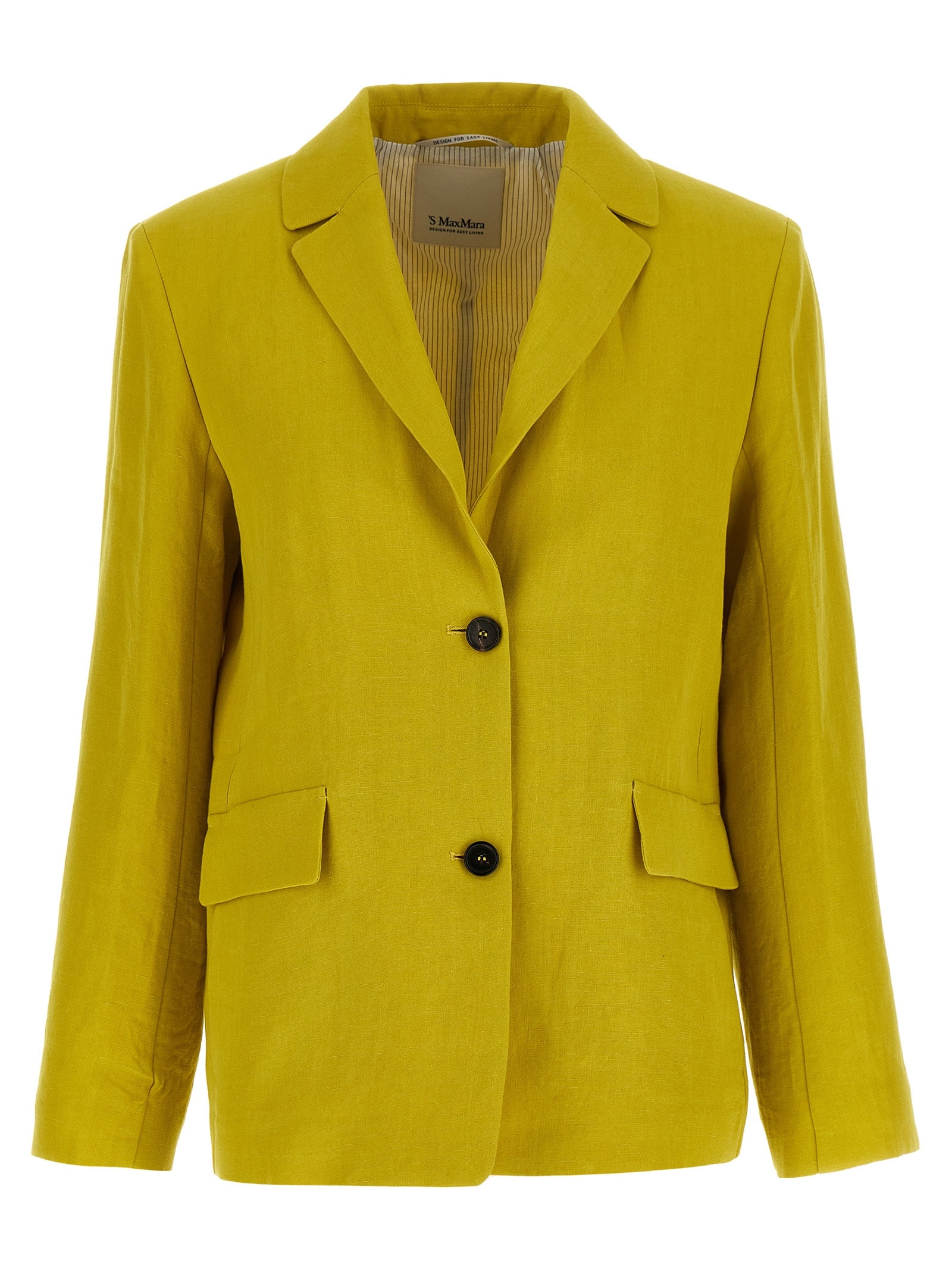 Bicolor Linen Blazer