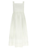White Cotton Long Dress