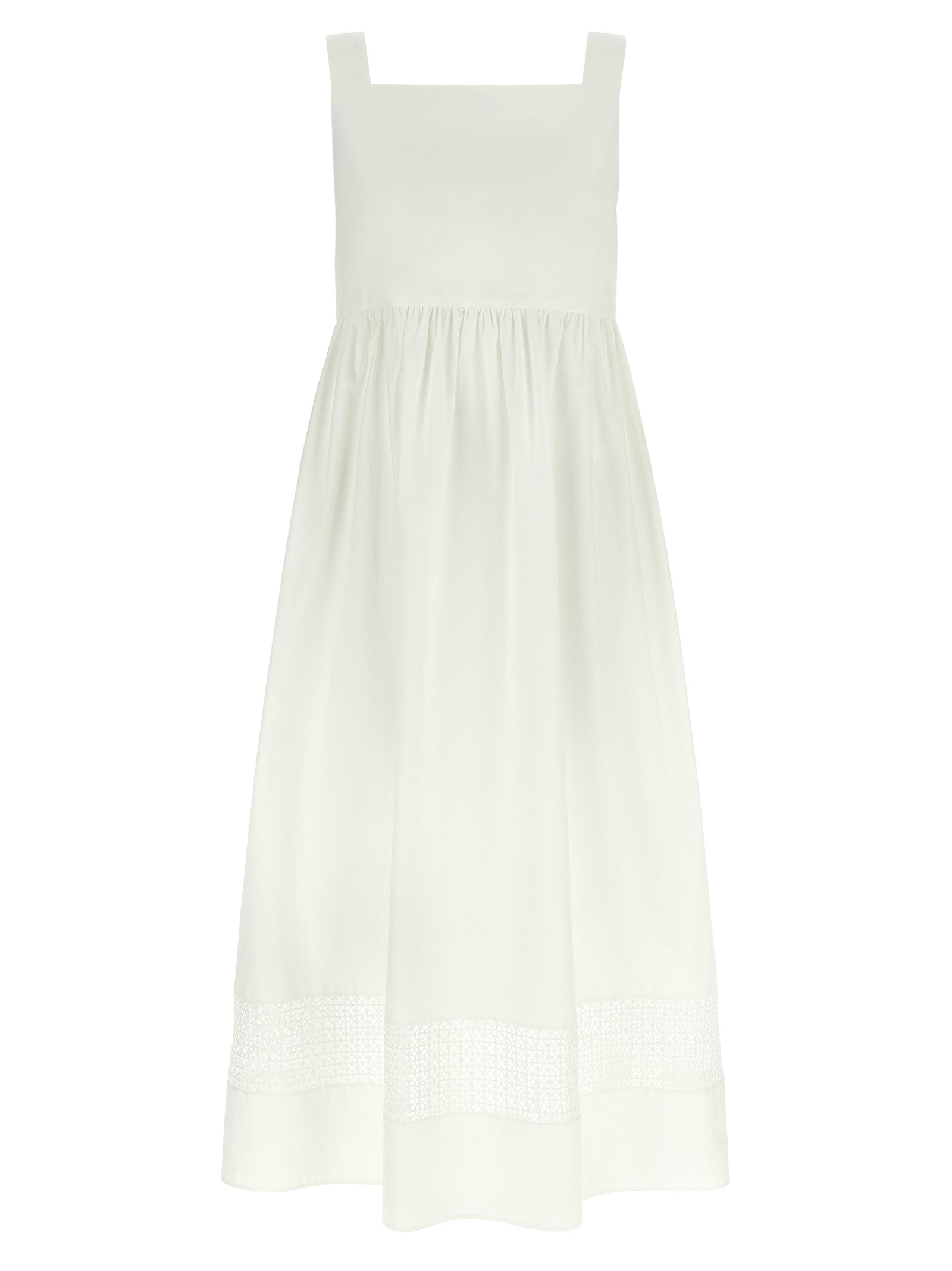 White Cotton Long Dress
