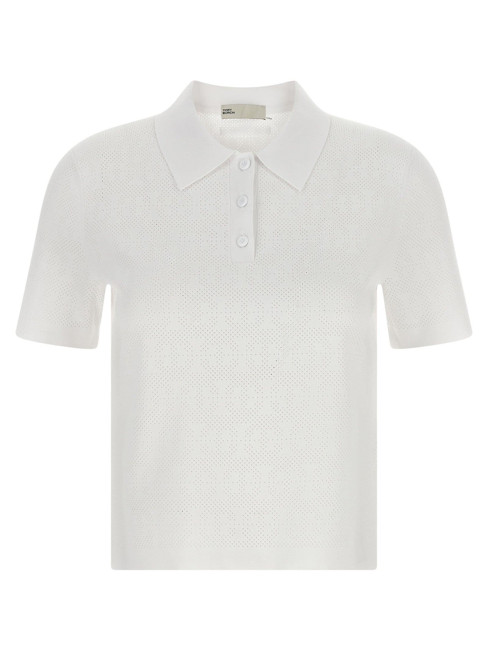 White Viscose Polo Shirt