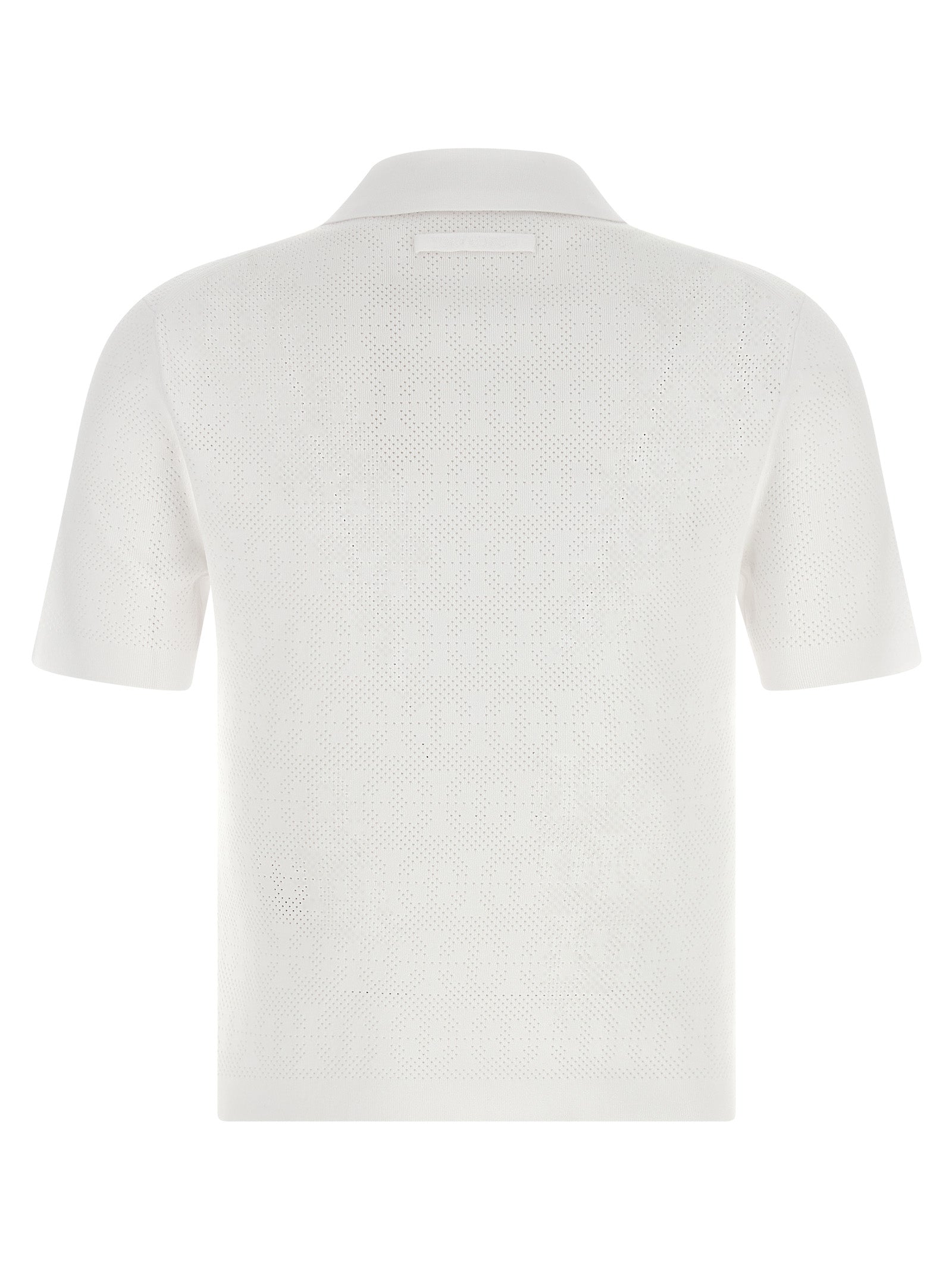 White Viscose Polo Shirt