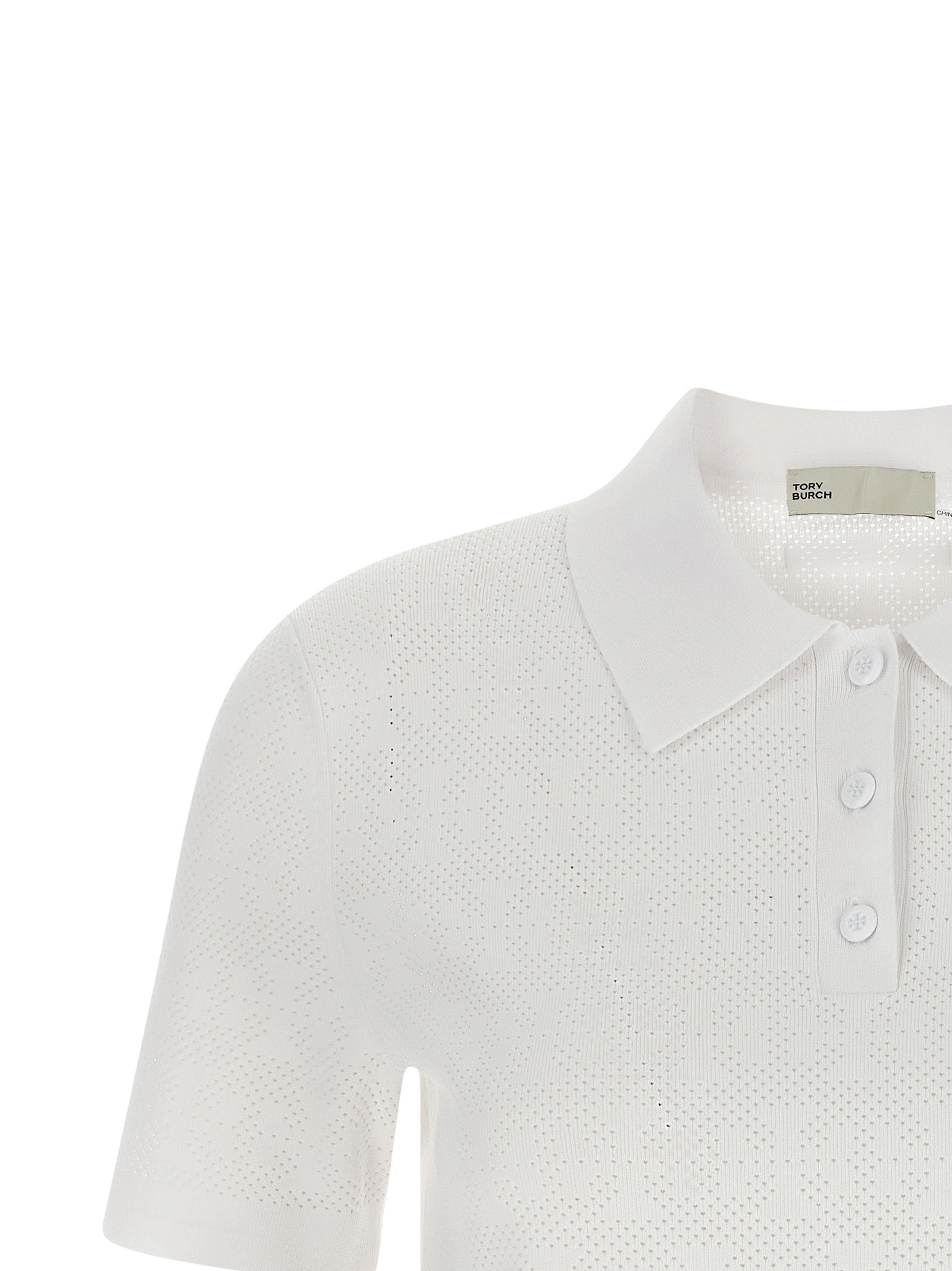 White Viscose Polo Shirt