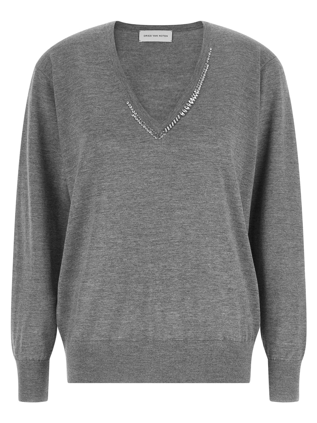 Gray Merino Wool Cardigan